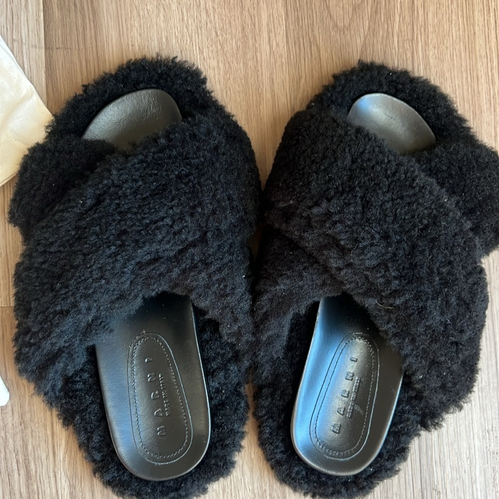 Marni Shearling Fussbett Sandals - Picture 5 of 5